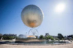 The Olympic Cauldron  at the Tuileries Garden - Paris