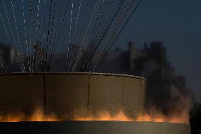 The Olympic Cauldron  at the Tuileries Garden - Paris