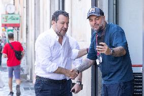 Salvini Promotes The Security Decree - Rome
