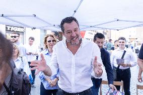 Salvini Promotes The Security Decree - Rome