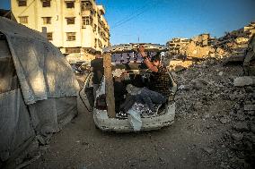 Palestinians Mourn Airstrike Victims at Al-Shifa Hospital - Gaza