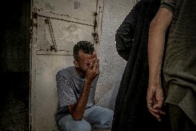 Palestinians Mourn Airstrike Victims at Al-Shifa Hospital - Gaza