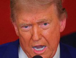 U.S. President Donald Trump delivers an address to the nation at the White House in Washington, following U.S. strikes on Iran's