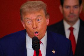 U.S. President Donald Trump delivers an address to the nation at the White House in Washington, following U.S. strikes on Iran's