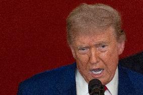 U.S. President Donald Trump delivers an address to the nation at the White House in Washington, following U.S. strikes on Iran's