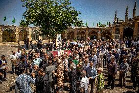 Funeral for Iranians Killed by Israel - Qazvin