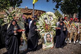 Funeral for Iranians Killed by Israel - Qazvin