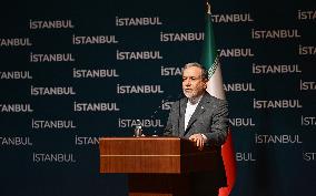 Iranian Foreign Minister Holds a press conference in Istanbul - Turkiye