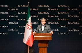 Iranian Foreign Minister Holds a press conference in Istanbul - Turkiye