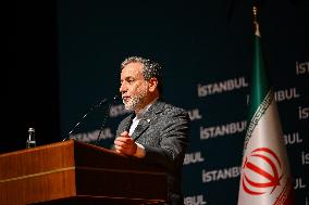 Iranian Foreign Minister Holds a press conference in Istanbul - Turkiye