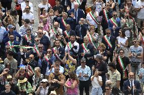 Pope Leo Delivers The Angelus Prayer - Vatican