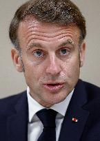 French President Emmanuel Macron Attends A National Security Meeting - Paris