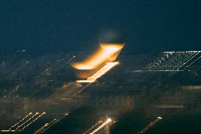 Paris 2024 Olympic cauldron from the top of the Arc de Triomphe - Paris AJ