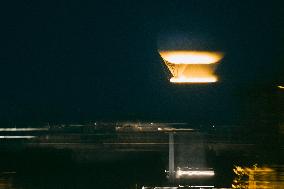 Paris 2024 Olympic cauldron from the top of the Arc de Triomphe - Paris AJ