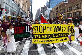 Anti-War Protestors Rally - NYC