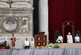Pope Francis Celebrates The Corpus Christi Mass - Rome