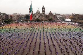 Creation The World's Largest Rainbow Flag on Pride Celebrations - Mexico