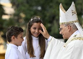Pope Francis Celebrates The Corpus Christi Mass - Rome