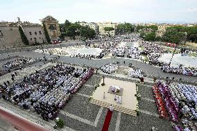 Pope Francis Celebrates The Corpus Christi Mass - Rome