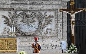 Pope Francis Celebrates The Corpus Christi Mass - Rome