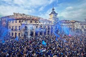 Real Oviedo Celebrates Promotion to the First Division - Spain