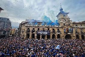 Real Oviedo Celebrates Promotion to the First Division - Spain