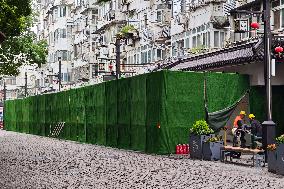 Rainstorm Damages Storefronts in Shanghai