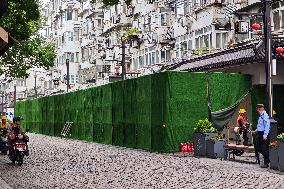 Rainstorm Damages Storefronts in Shanghai