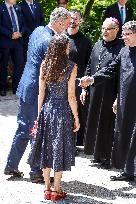 Royals At 1000 anniversary of Monasterio de Montserrat Foundation - Barcelona