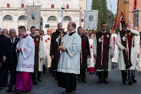 Leo XIV Leads A Procession To St. Mary Major Basilica - Italy