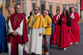 Leo XIV Leads A Procession To St. Mary Major Basilica - Italy