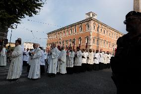 Leo XIV Leads A Procession To St. Mary Major Basilica - Italy