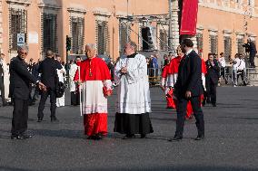 Leo XIV Leads A Procession To St. Mary Major Basilica - Italy