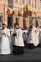 Leo XIV Leads A Procession To St. Mary Major Basilica - Italy