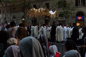 Leo XIV Leads A Procession To St. Mary Major Basilica - Italy