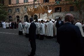 Leo XIV Leads A Procession To St. Mary Major Basilica - Italy