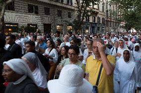 Leo XIV Leads A Procession To St. Mary Major Basilica - Italy