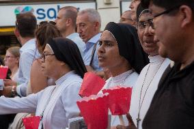 Leo XIV Leads A Procession To St. Mary Major Basilica - Italy