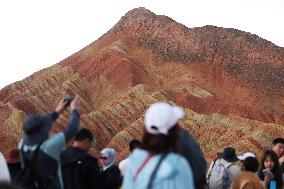 Danxia Landform In The Rain - China