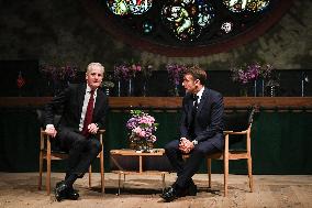 Emmanuel Macron visits Oslo FA