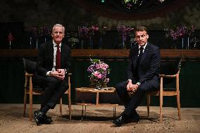 Emmanuel Macron visits Oslo FA