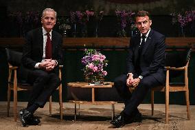 Emmanuel Macron visits Oslo FA