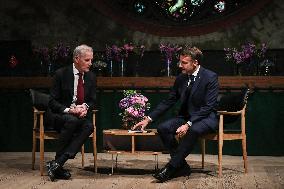Emmanuel Macron visits Oslo FA