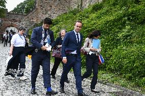 Emmanuel Macron visits Oslo FA