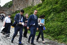 Emmanuel Macron visits Oslo FA