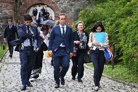 Emmanuel Macron visits Oslo FA