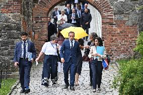 Emmanuel Macron visits Oslo FA