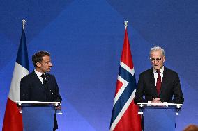 President Macron's Official Visit To Norway - Press Conference