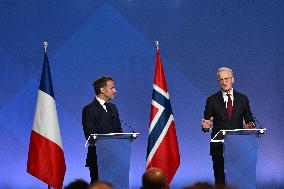 President Macron's Official Visit To Norway - Press Conference