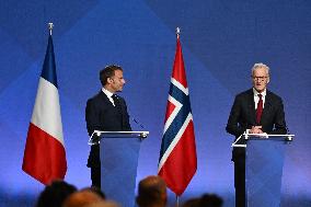 President Macron's Official Visit To Norway - Press Conference
